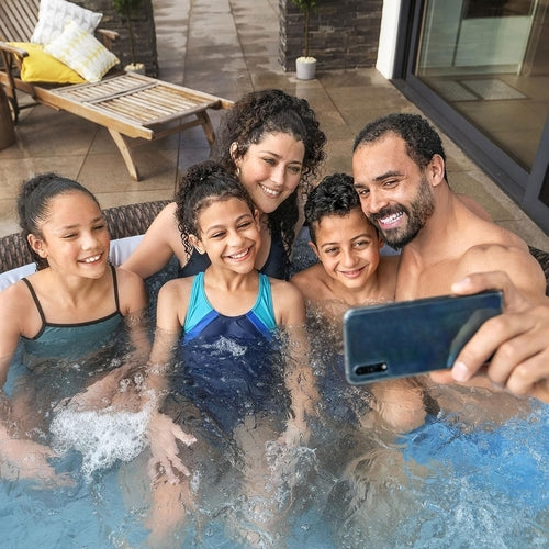 7 Person Round Inflatable Hot Tub 180 Jets