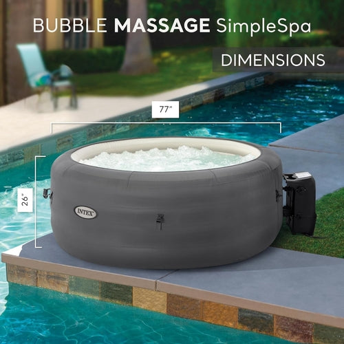 4 Person Inflatable Hot Tub 77" Bubble
