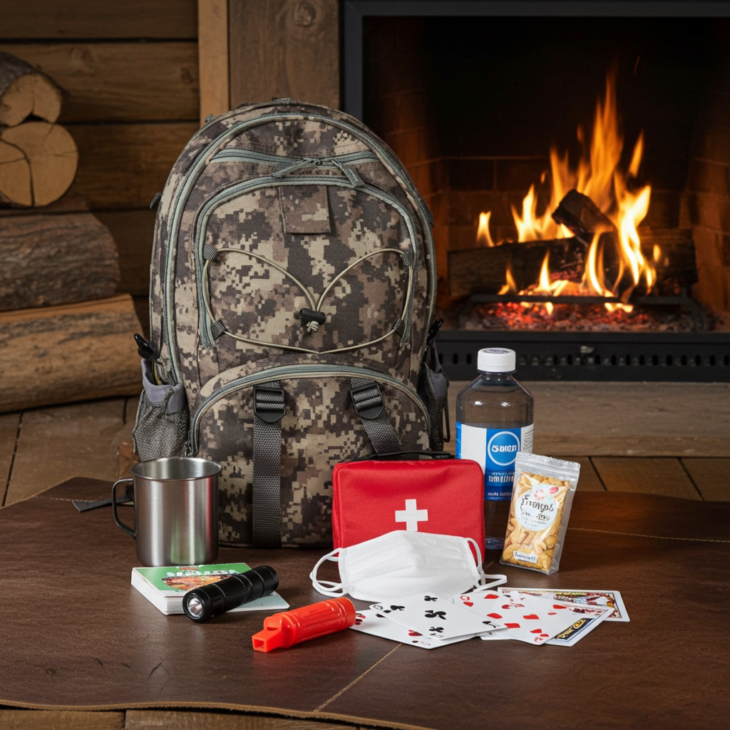 Camouflage 64 Piece Complete Survival Backpack