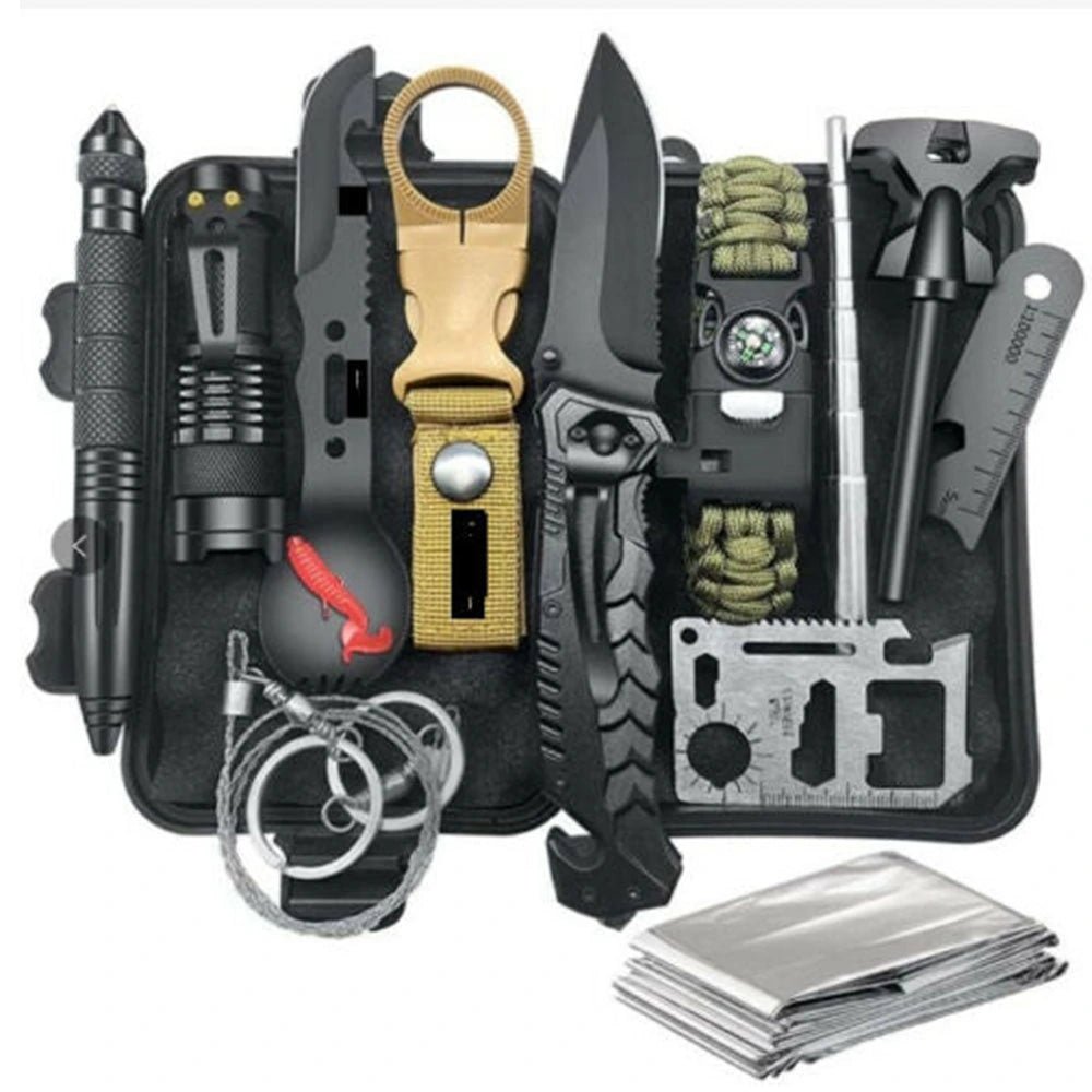 13 in 1 Survival Kit - Tactical Outdoor Camping Survival Gear Kit